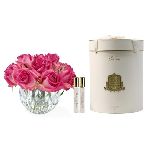 Cote Noire Luxury Round 13 Rose Bud Bouquet - Magenta