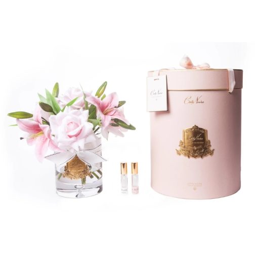 Cote Noire Luxury Lilies & Roses - Pink - Gold Badge