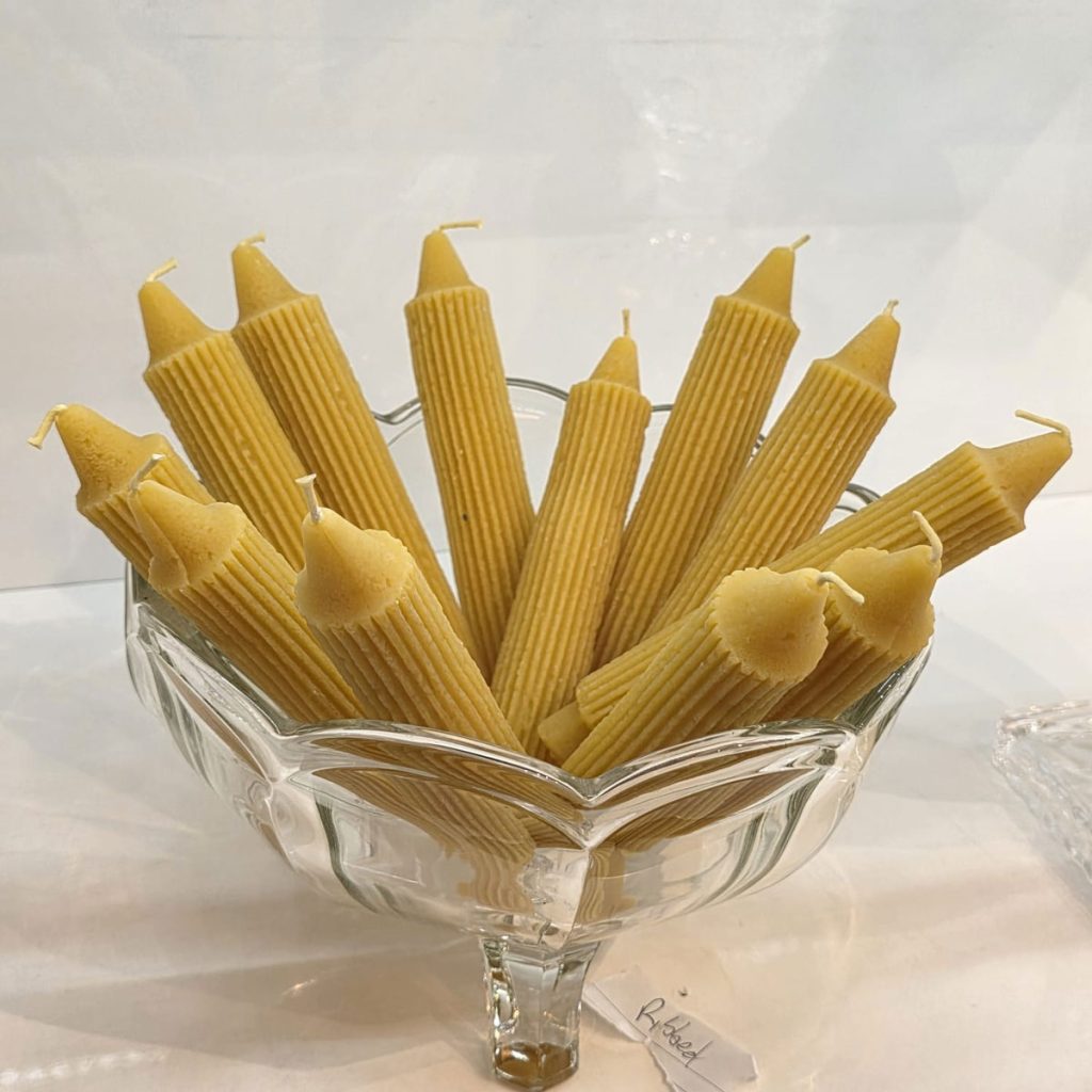 Ribbed Beeswax Taper - Image 2