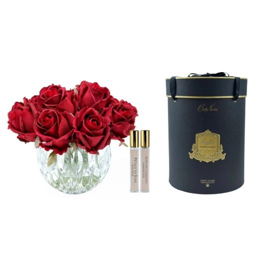 Cote Noire Luxury Round 13 Rose Bud Bouquet - Red