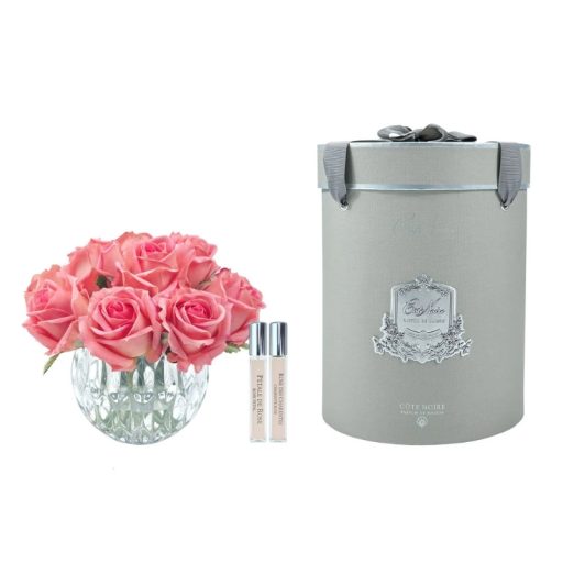 Cote Noire Luxury Round 13 Rose Bud Bouquet - Peach