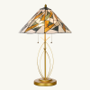 Stained Glass Table Lamp - Gold