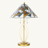 Stained Glass Table Lamp - Gold - Image 2