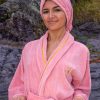 Queens Rose Pink Bathrobe Set - Image 2