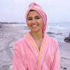 Queens Rose Pink Bathrobe Set - Image 7